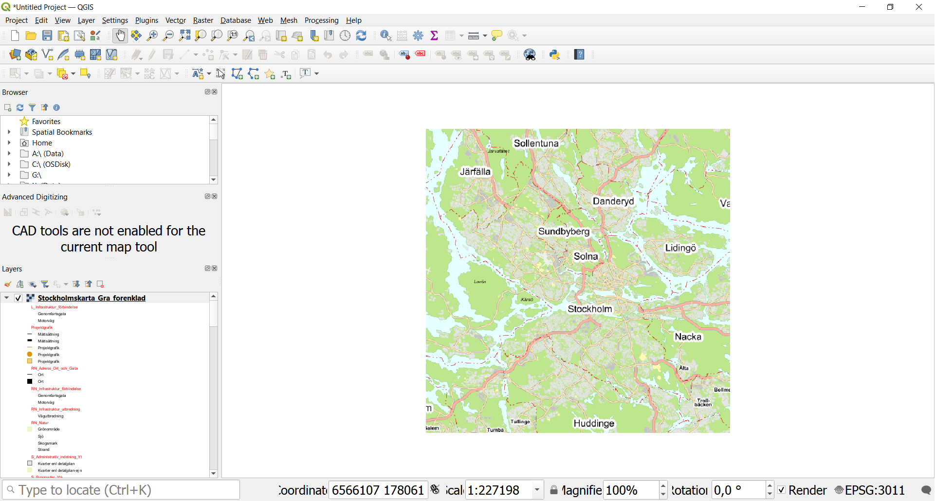 Map display in QGIS