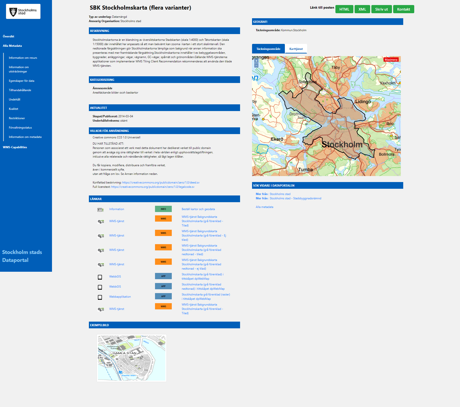 Kartans metadata