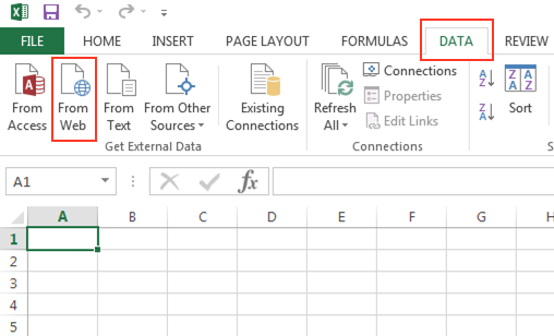 Empty spreadsheet