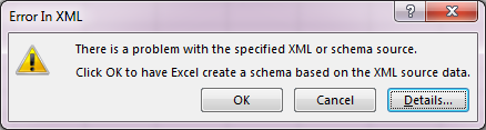 Error in xml